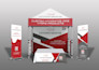 design roll up banner, canopy tent, and table cover